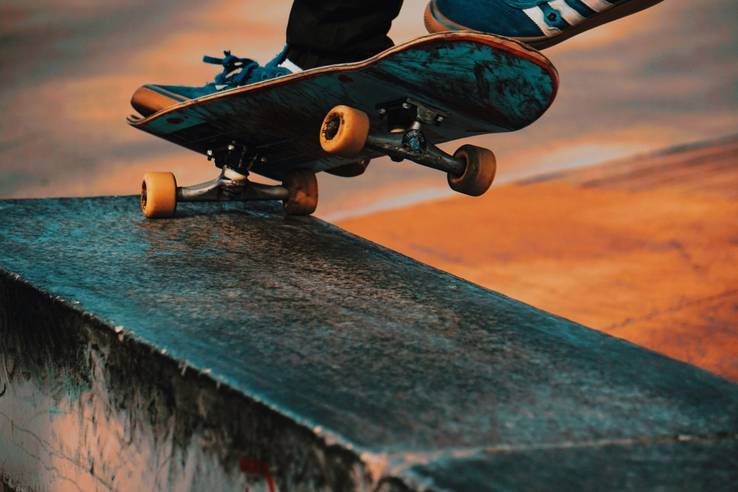 Skateboarder doing a trick